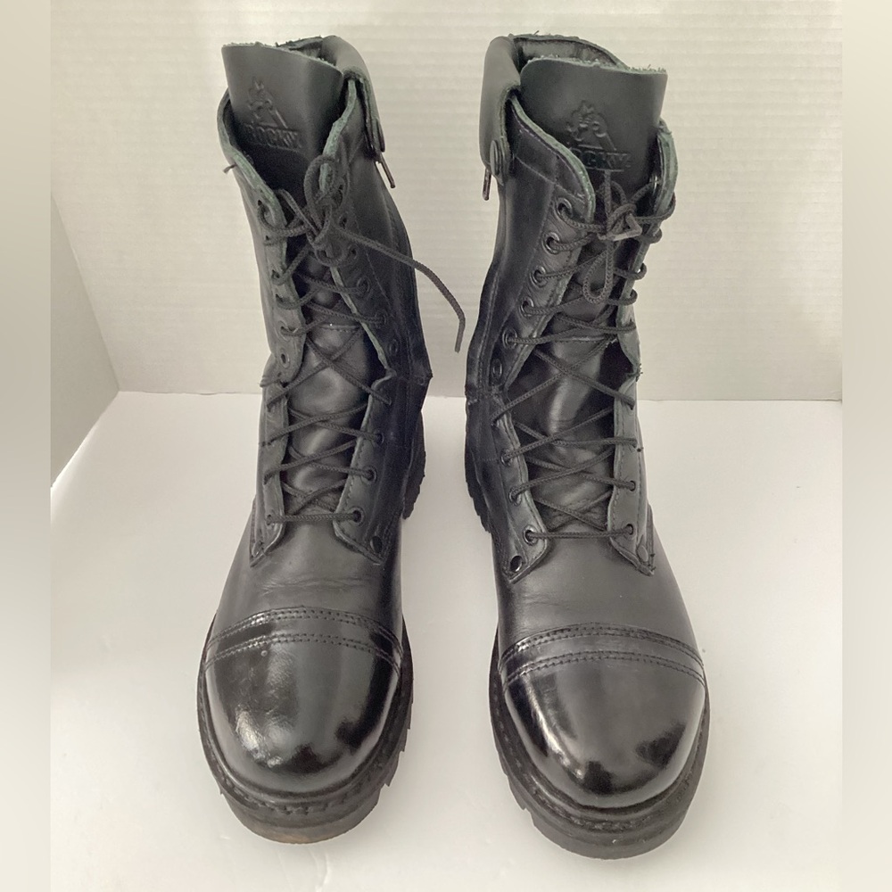 Rocky Women’s 10”  Black Paraboot side zipper Outdoor Boots size (8 MW)